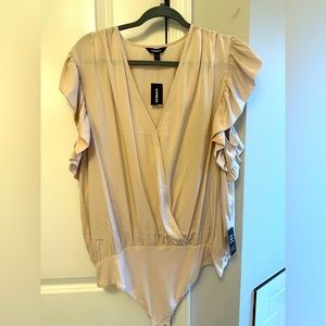 NWT Express Champagne colored bodysuit